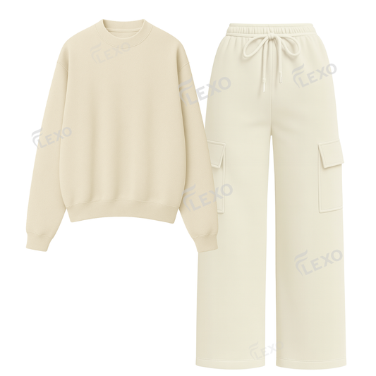 Straight Leg Cargo With Oversized Sweatshirt