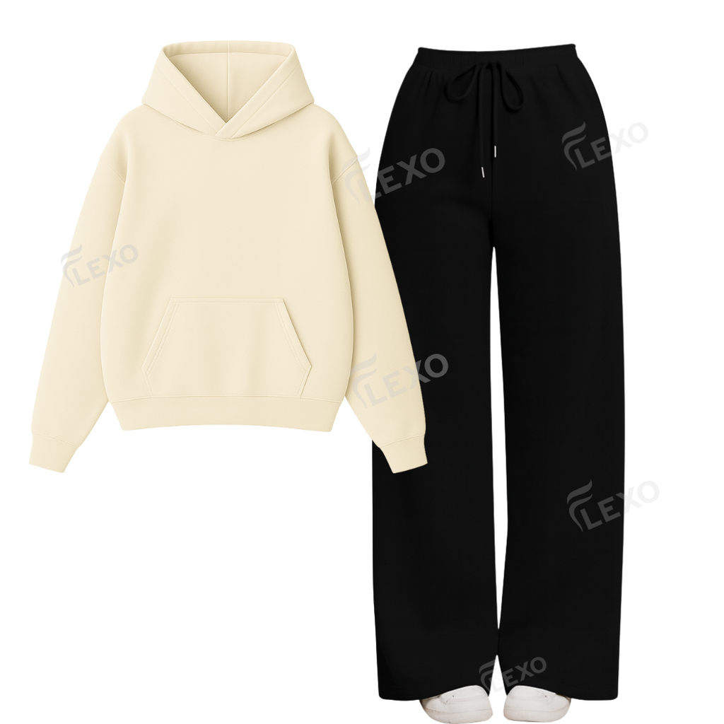 Straight Leg Trouser With Oversized Hoodie