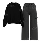 Straight Leg Cargo With Oversized Sweatshirt
