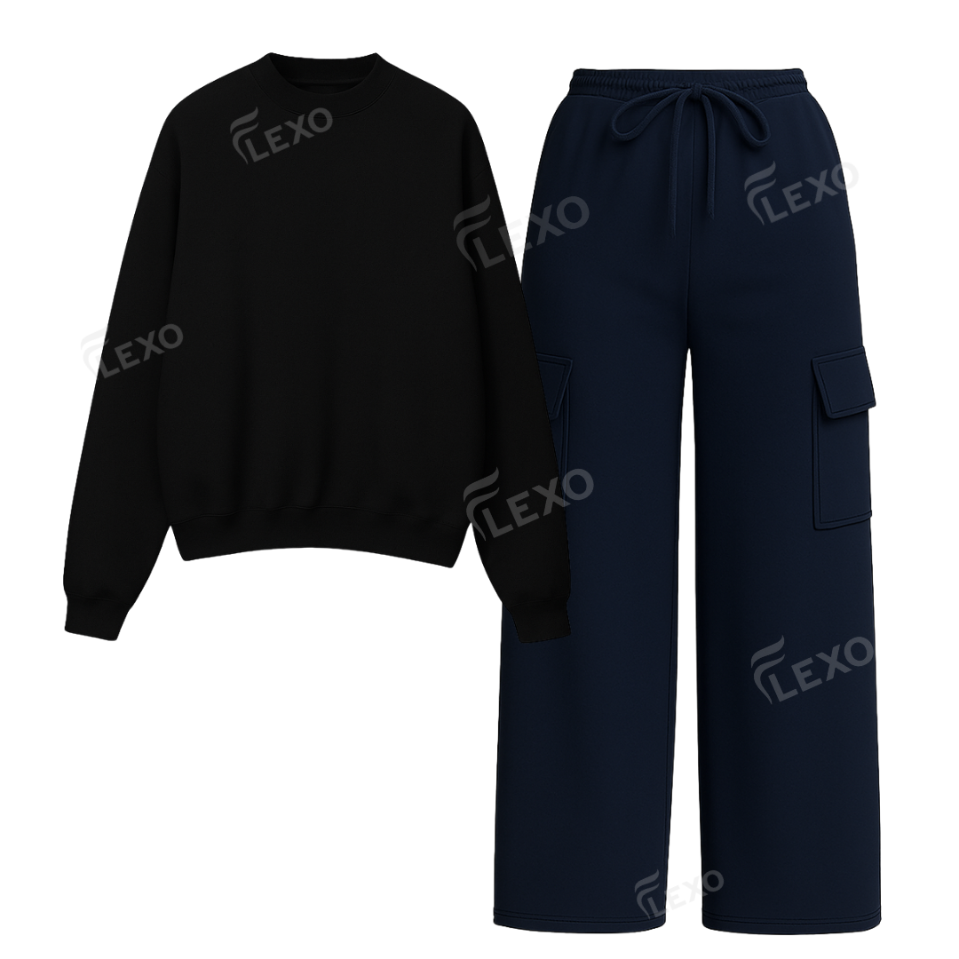 Straight Leg Cargo With Oversized Sweatshirt Secondary image