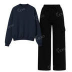 Straight Leg Cargo With Oversized Sweatshirt