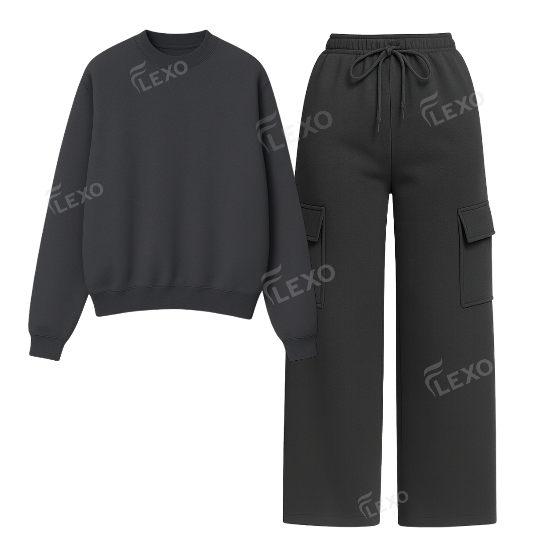Straight Leg Cargo With Oversized Sweatshirt Main image
