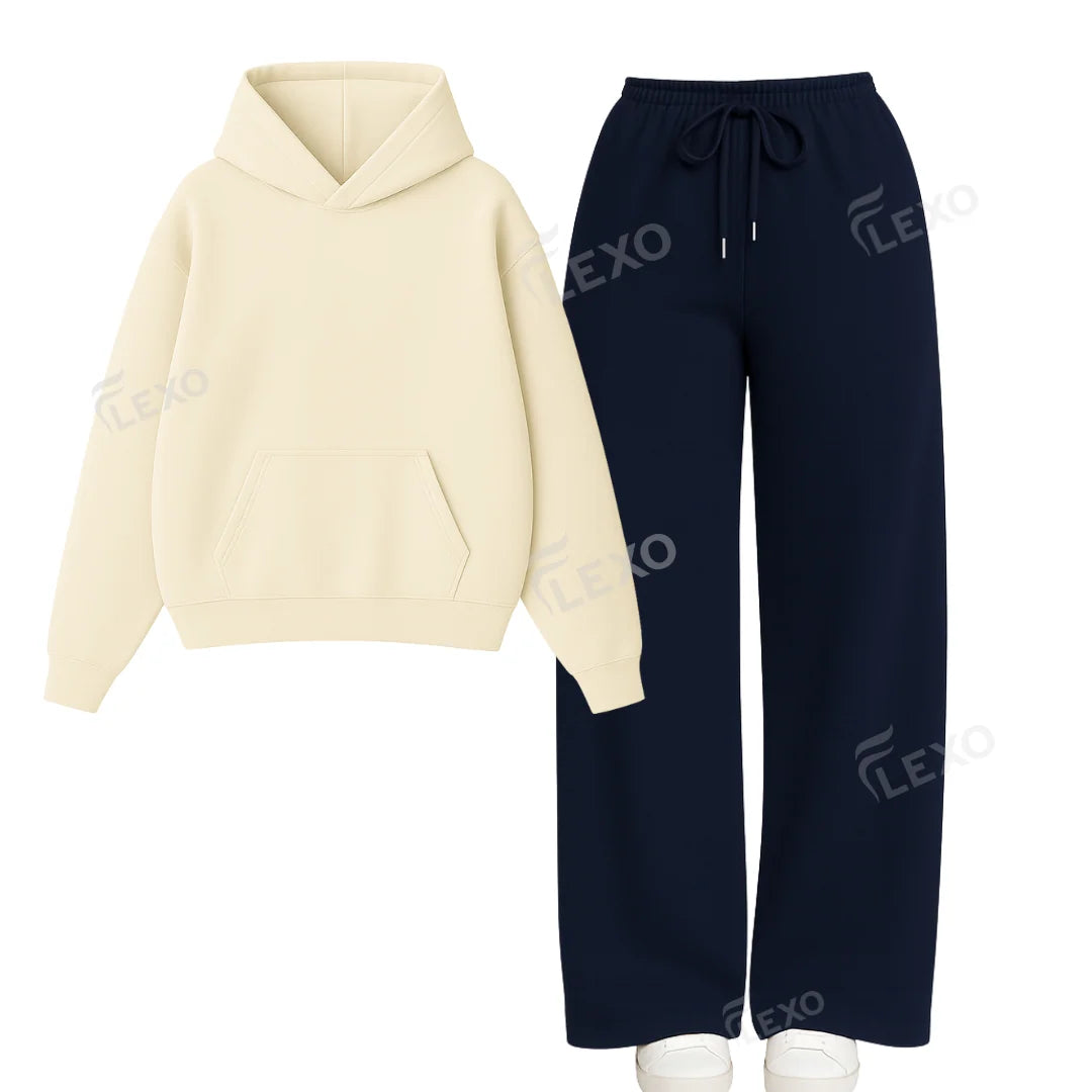 Straight Leg Trouser With Oversized Hoodie