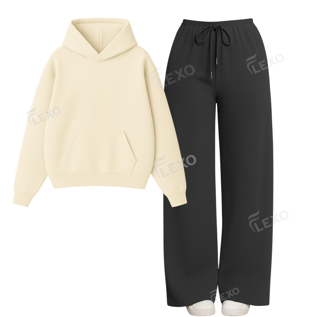 Straight Leg Trouser With Oversized Hoodie