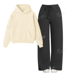 Straight Leg Trouser With Oversized Hoodie