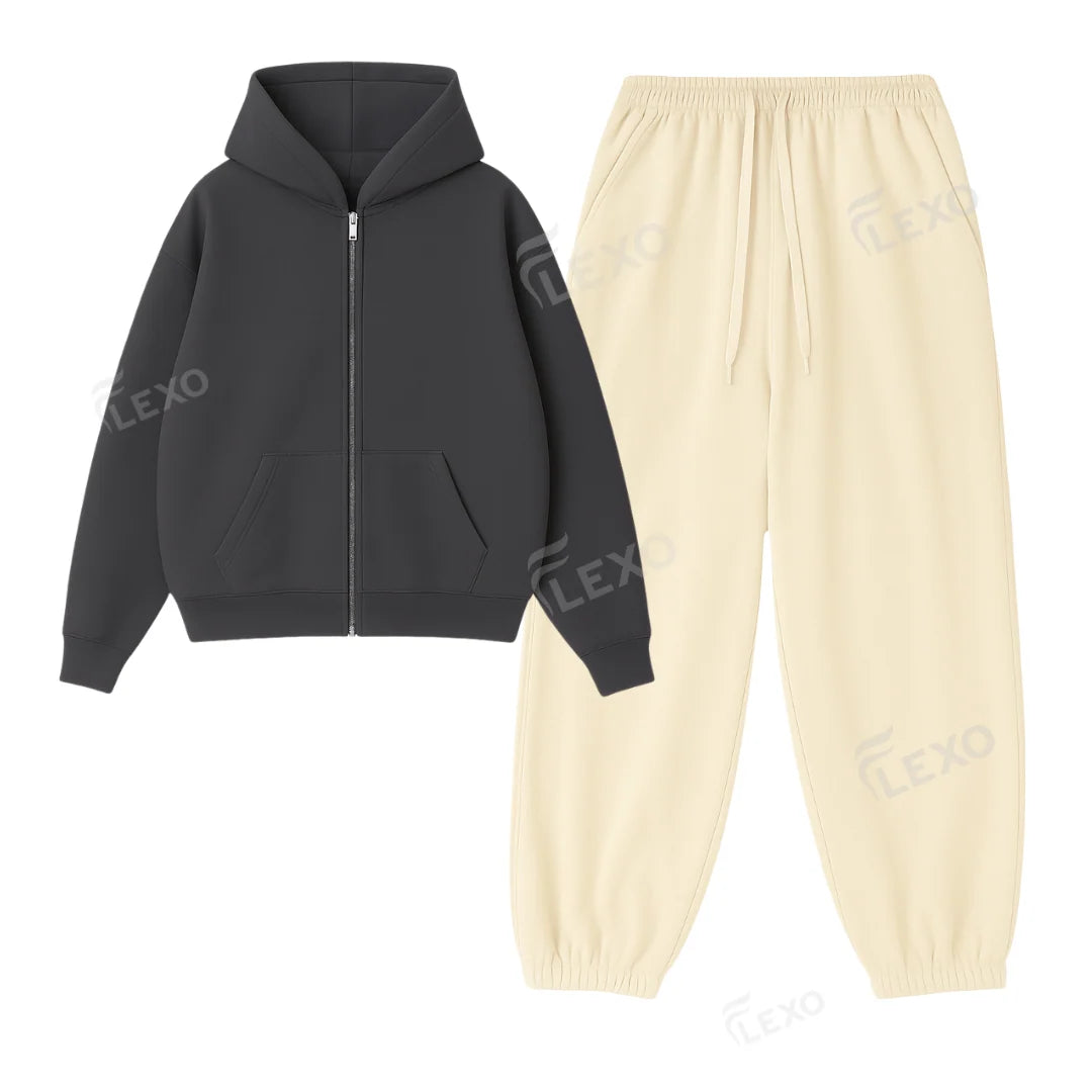 Oversized Sweatpant With Oversized Zipper