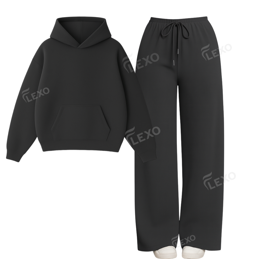 Straight Leg Trouser With Oversized Hoodie