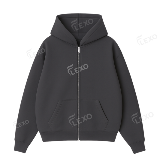 Oversize Drop Shoulder Zipper