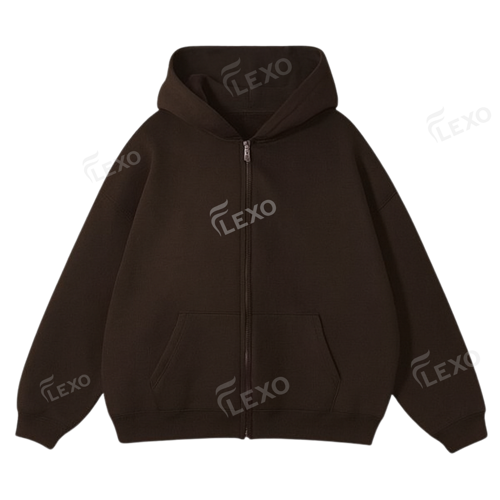 Oversize Drop Shoulder Zipper