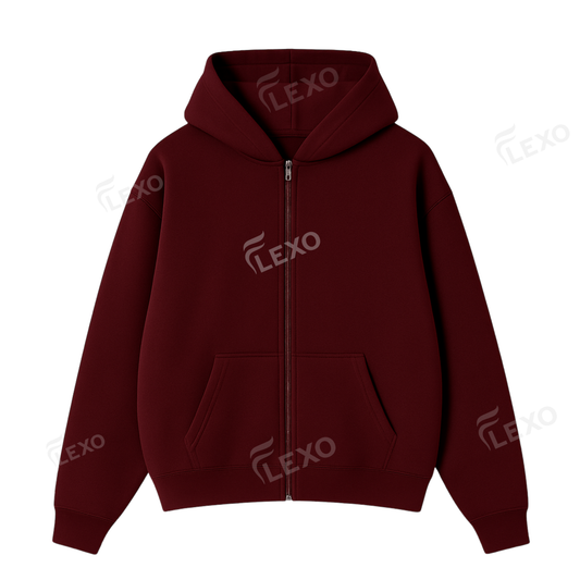 Oversize Drop Shoulder Zipper