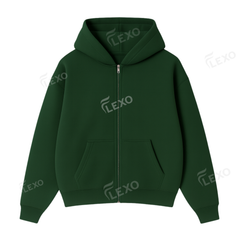 Oversize Drop Shoulder Zipper