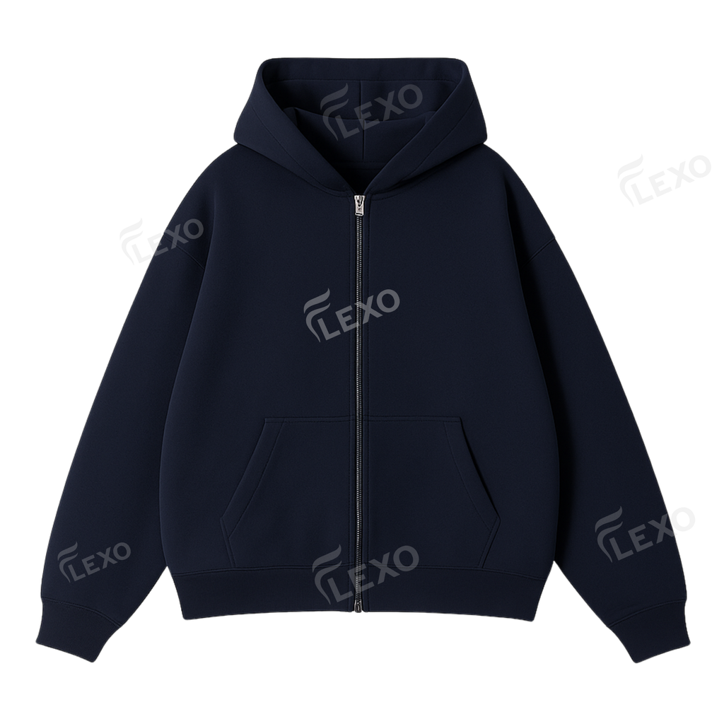 Oversize Drop Shoulder Zipper