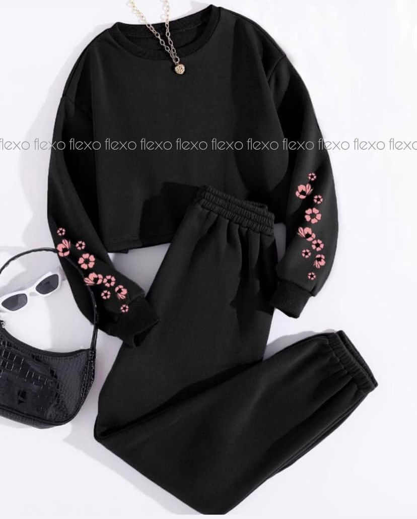 Floral Sleeves Cropped Combo