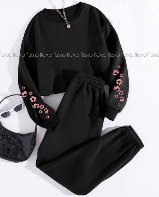 Floral Sleeves Cropped Combo