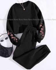 Floral Sleeves Cropped Combo