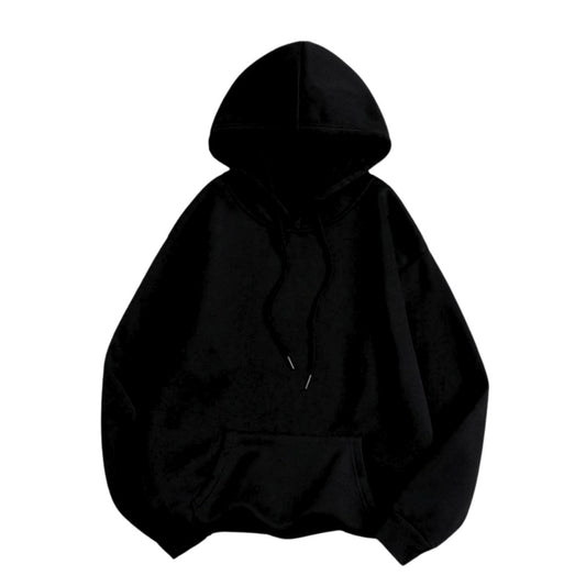 Black Drop Shoulder Oversize Hoodie