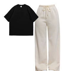 Oversize Tee With Straight Leg Trouser
