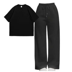 Oversize Tee With Straight Leg Trouser