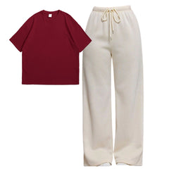 Oversize Tee With Straight Leg Trouser