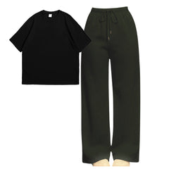 Oversize Tee With Straight Leg Trouser