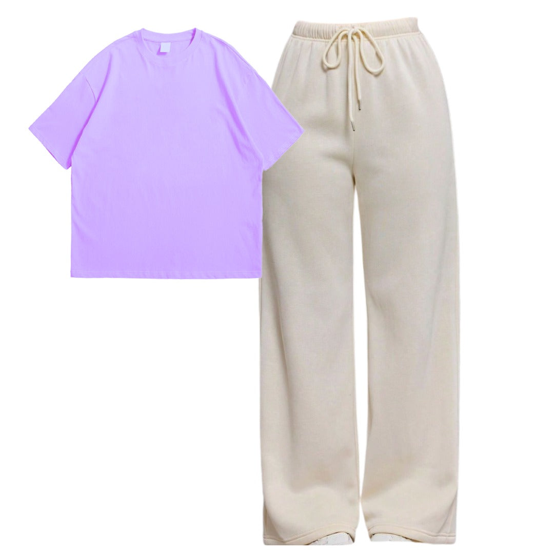 Oversize Tee With Straight Leg Trouser