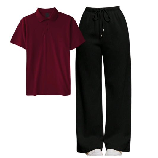 Polo Tee With Straight Leg Trouser (Copy)