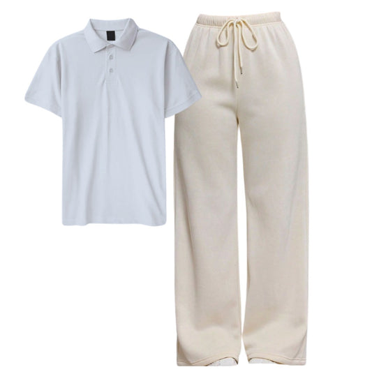 Polo Tee With Straight Leg Trouser (Copy)