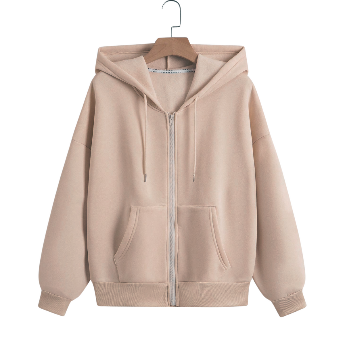 Oversize Drop Shoulder Zipper