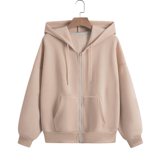 Oversize Drop Shoulder Zipper