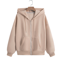 Oversize Drop Shoulder Zipper