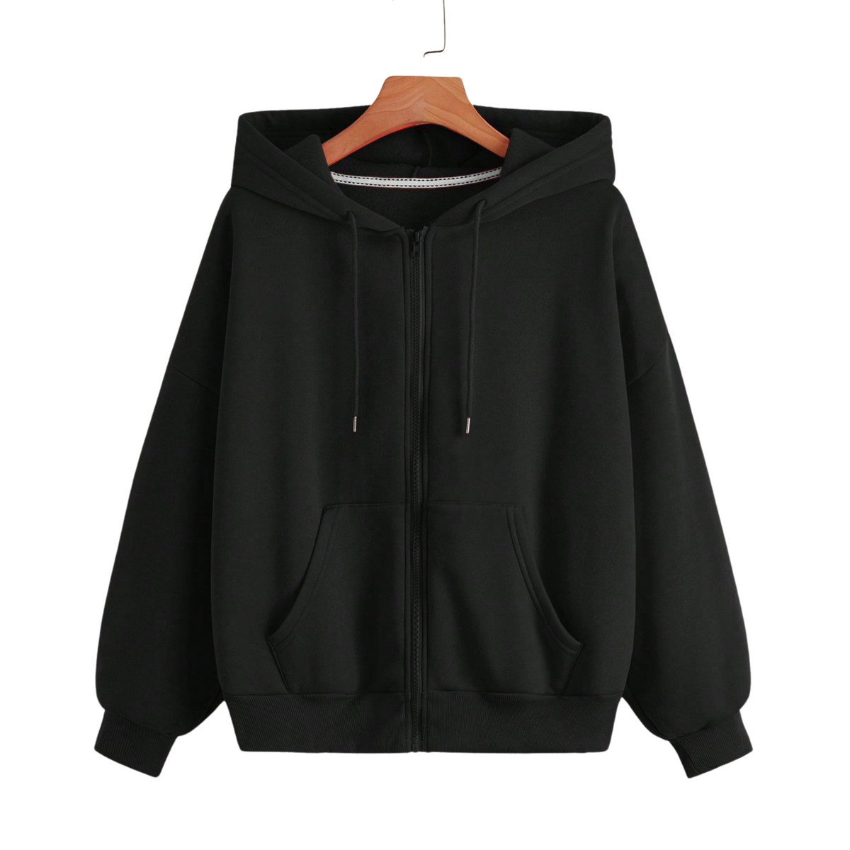 Oversize Drop Shoulder Zipper