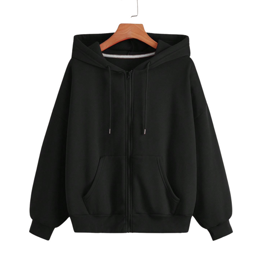 Oversize Drop Shoulder Zipper