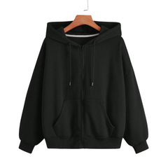 Oversize Drop Shoulder Zipper