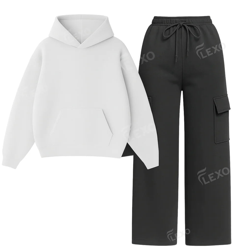 Straight Leg Cargo With Oversized Hoodie
