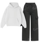 Straight Leg Cargo With Oversized Hoodie