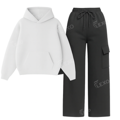 Straight Leg Cargo With Oversized Hoodie