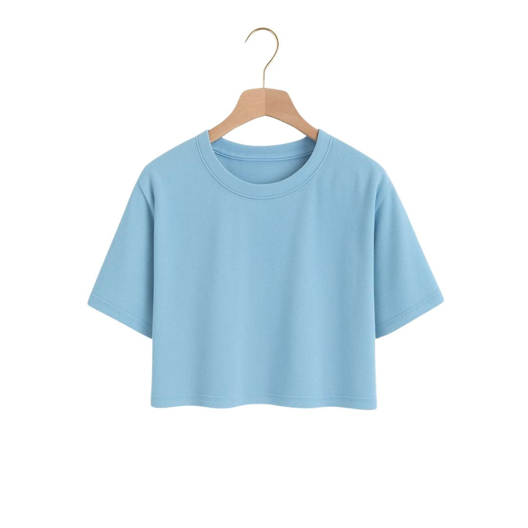 Sky Blue Crop tee