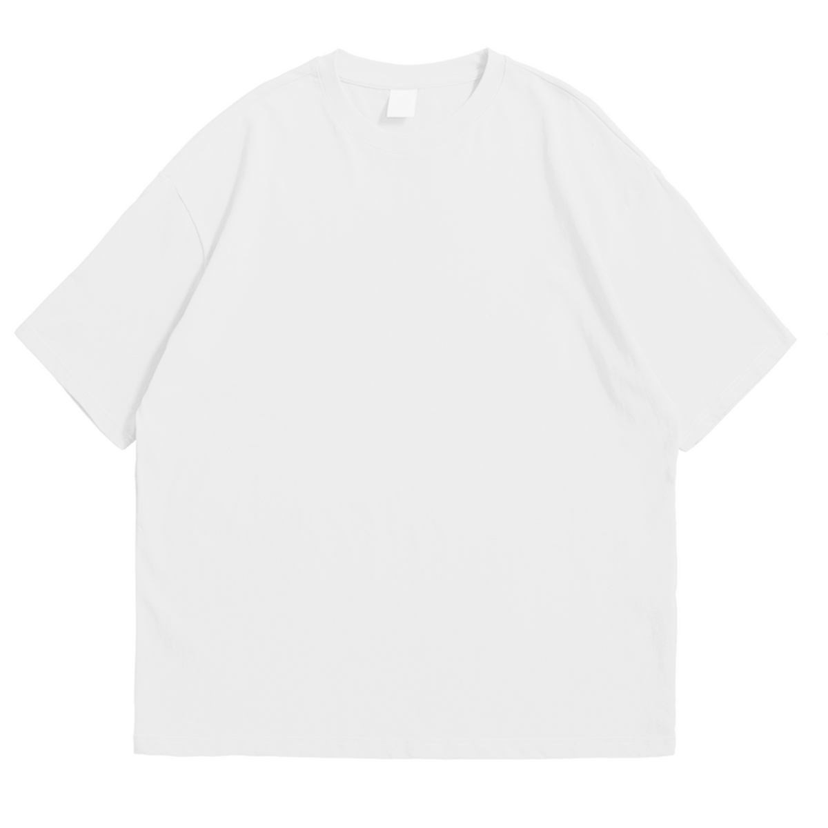 White Oversize Drop Shoulder Tee