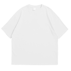 White Oversize Drop Shoulder Tee
