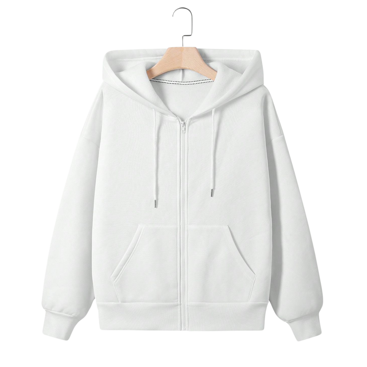 Oversize Drop Shoulder Zipper